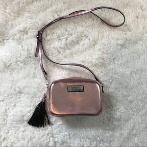 Victoria’s Secret pink metallic crossbody bag